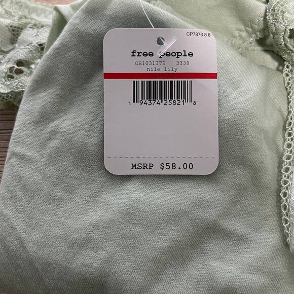 Intimately Free People Green Lacey Strappy Bodysuit Top NEW Size XS - Picture 8 of 12